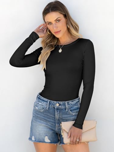 Slim Fit Long Sleeve Tee for Women – Soft Ribbed Basic Layering Shirt_thumbnail_4