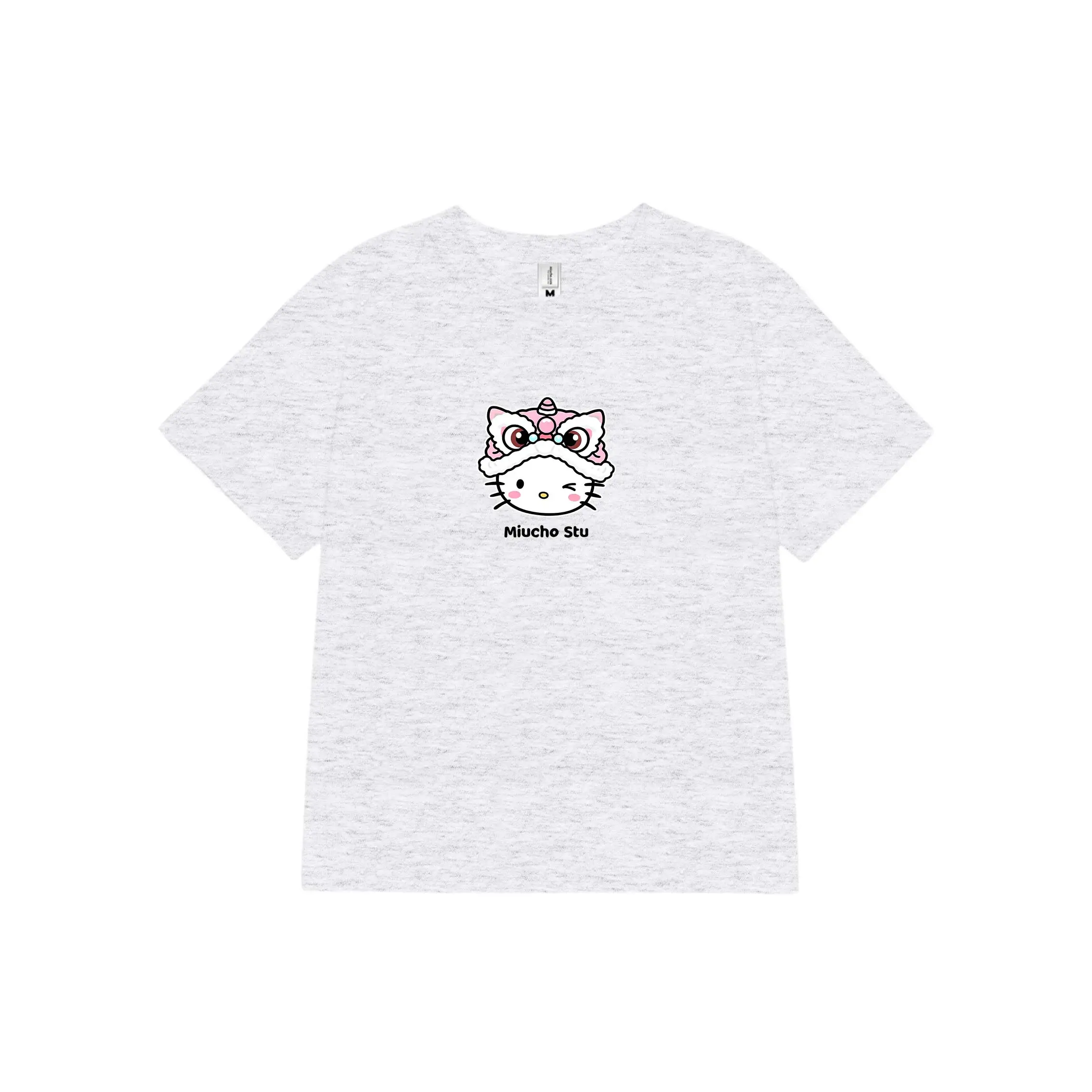 Áo thun Tết form baby tee nữ Miucho vải cotton co giãn thoáng mát hình Kỳ Lân in mix 2924_thumbnail_0