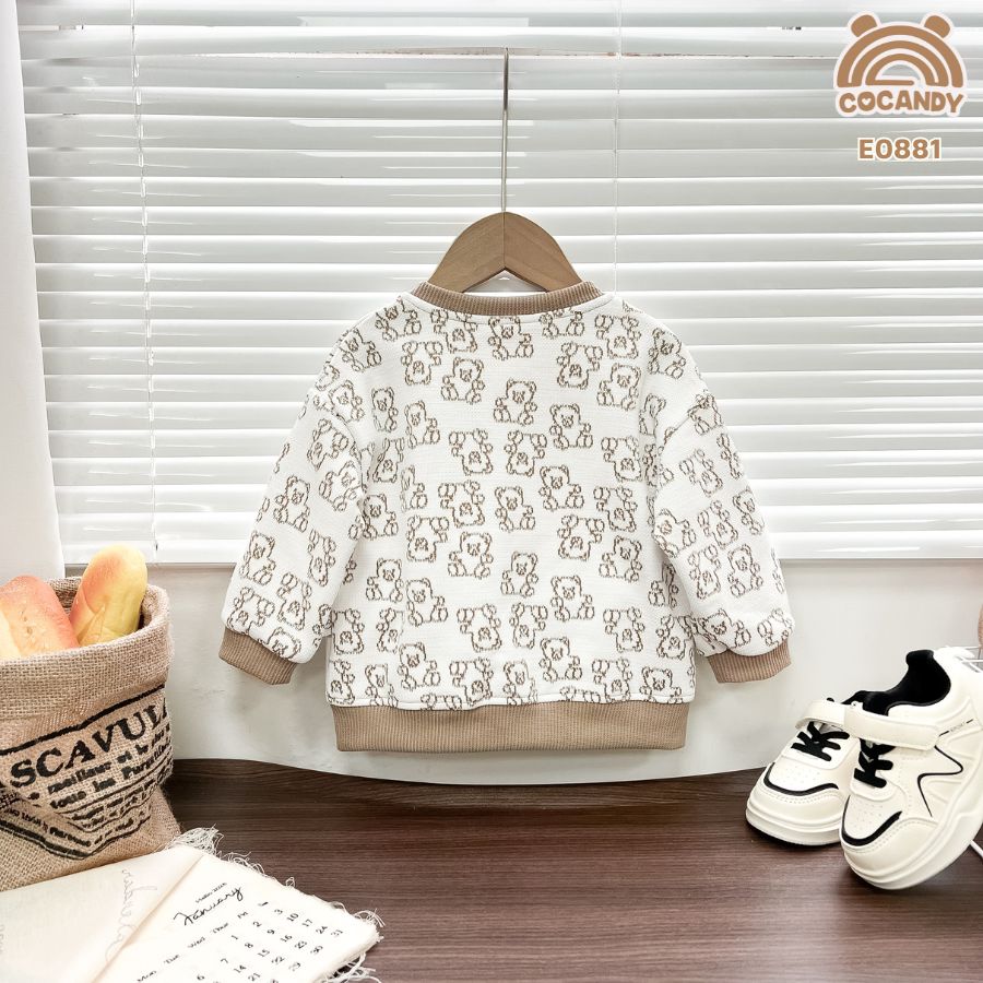 Áo cardigan BE họa tiết gấu nâu nhạt_thumbnail_5