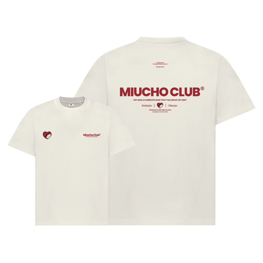 Áo phông đôi nam nữ form rộng 1955 Miucho Club cổ tròn vải cotton 2c 250gsm dày dặn in typography_thumbnail_7