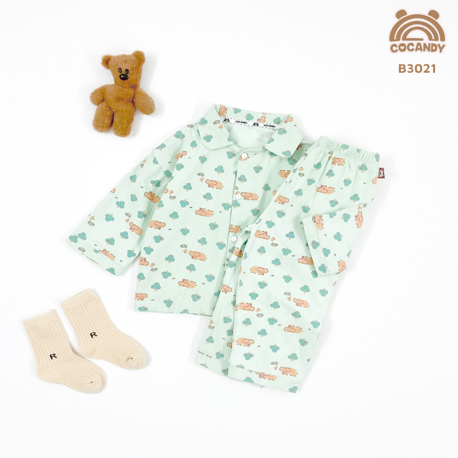 Bộ pijama dài XANH LÁ voi NÂU_thumbnail_3