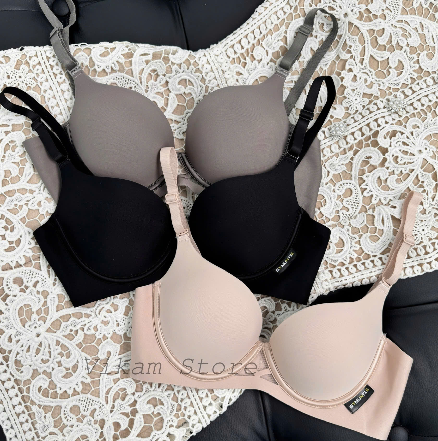 [Mã B59] Áo Lót Nữ Su Lụa Mút 2cm Ôm Vòng 1 Gọng Mềm Mại Co Giãn