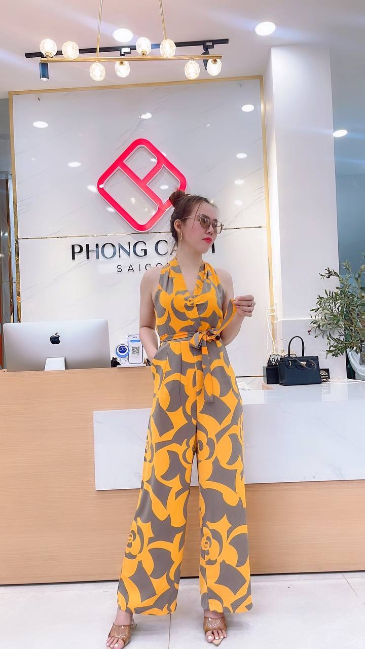Jumpsuit thiết kế kiểu cổ yếm cột eo cá tính_thumbnail_23