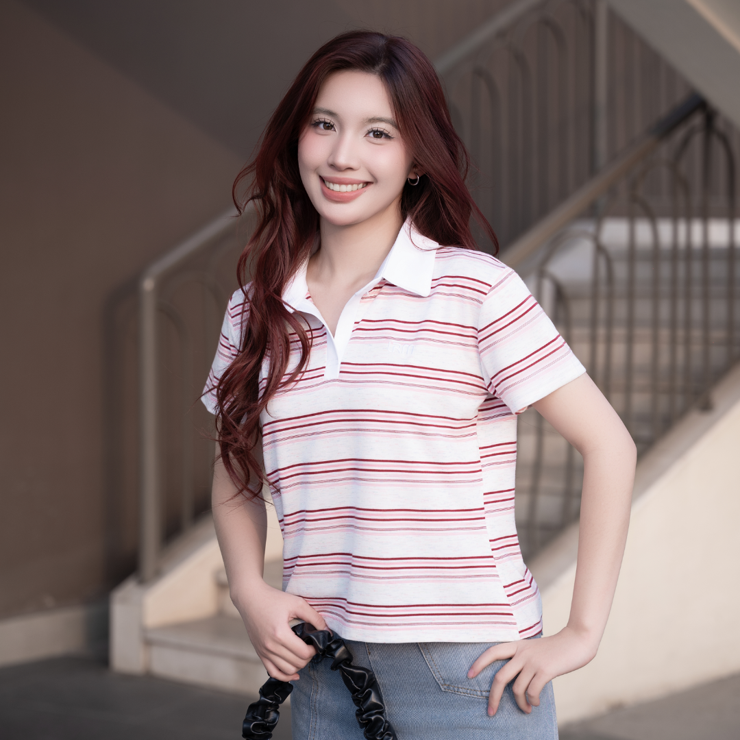 AT53 - Áo Polo Nữ Sweet Collar Form Rộng