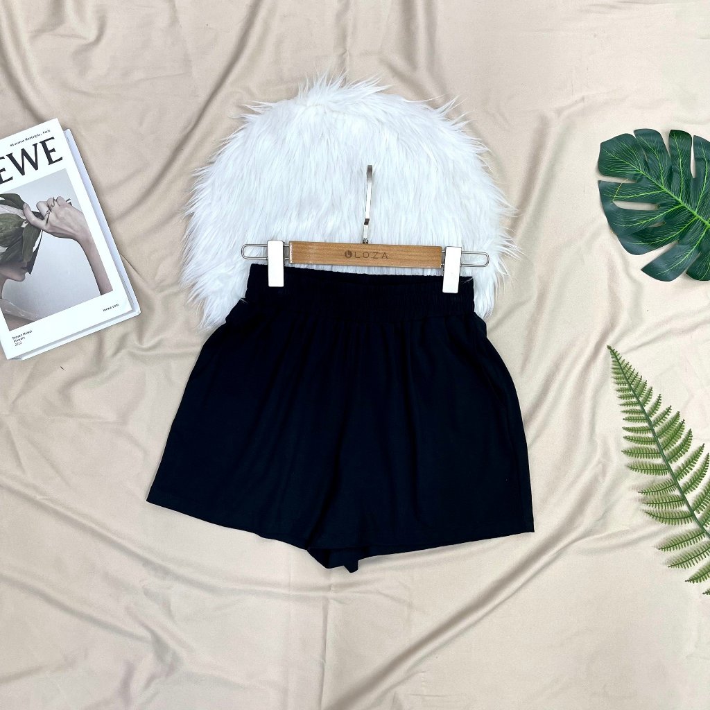 Quần đùi nữ mặc nhà - Quần đùi thun cotton cạp chun - LOZA QT7002_thumbnail_3