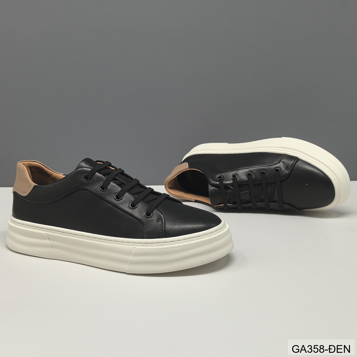 GA358 - Giày Sneaker Nam Đế Dày Phong Cách Hàn Quốc Da Bò Thoáng Khí_thumbnail_15