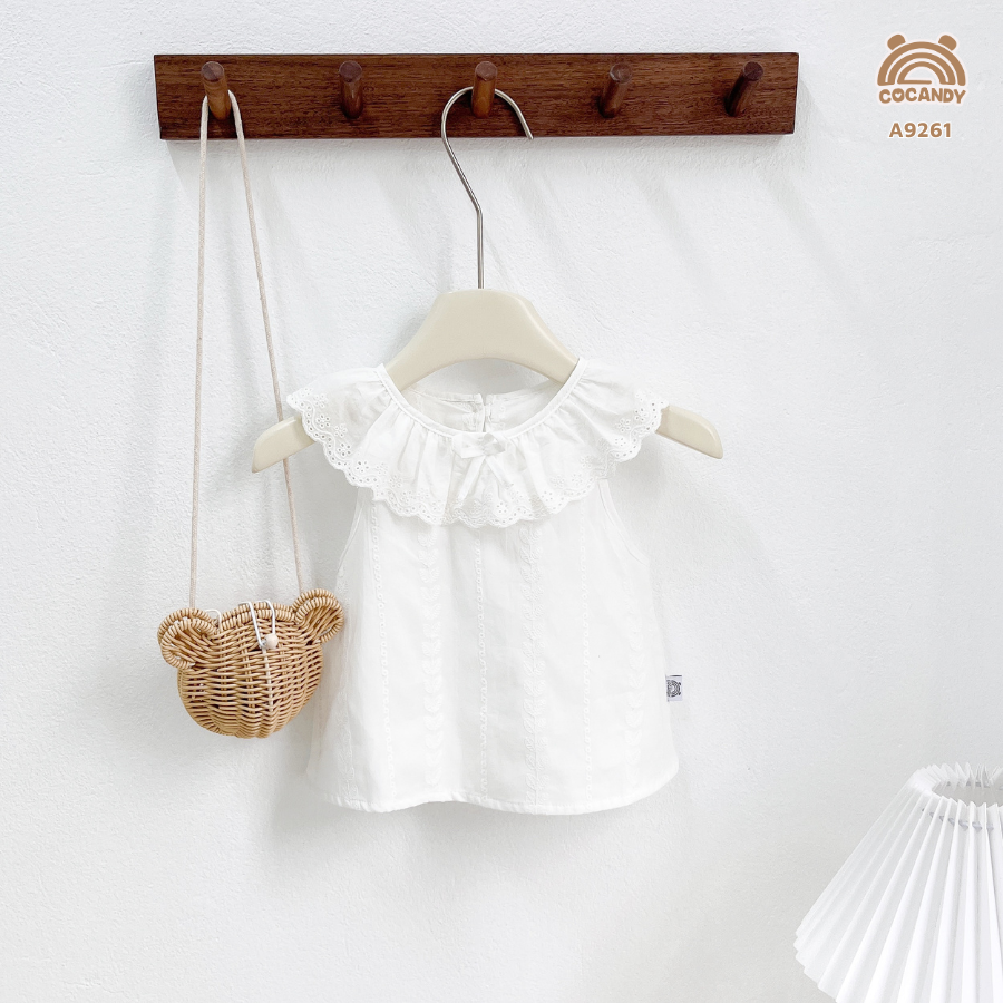 Áo cộc TRẮNG sát nách cổ bèo ren thêu_thumbnail_4