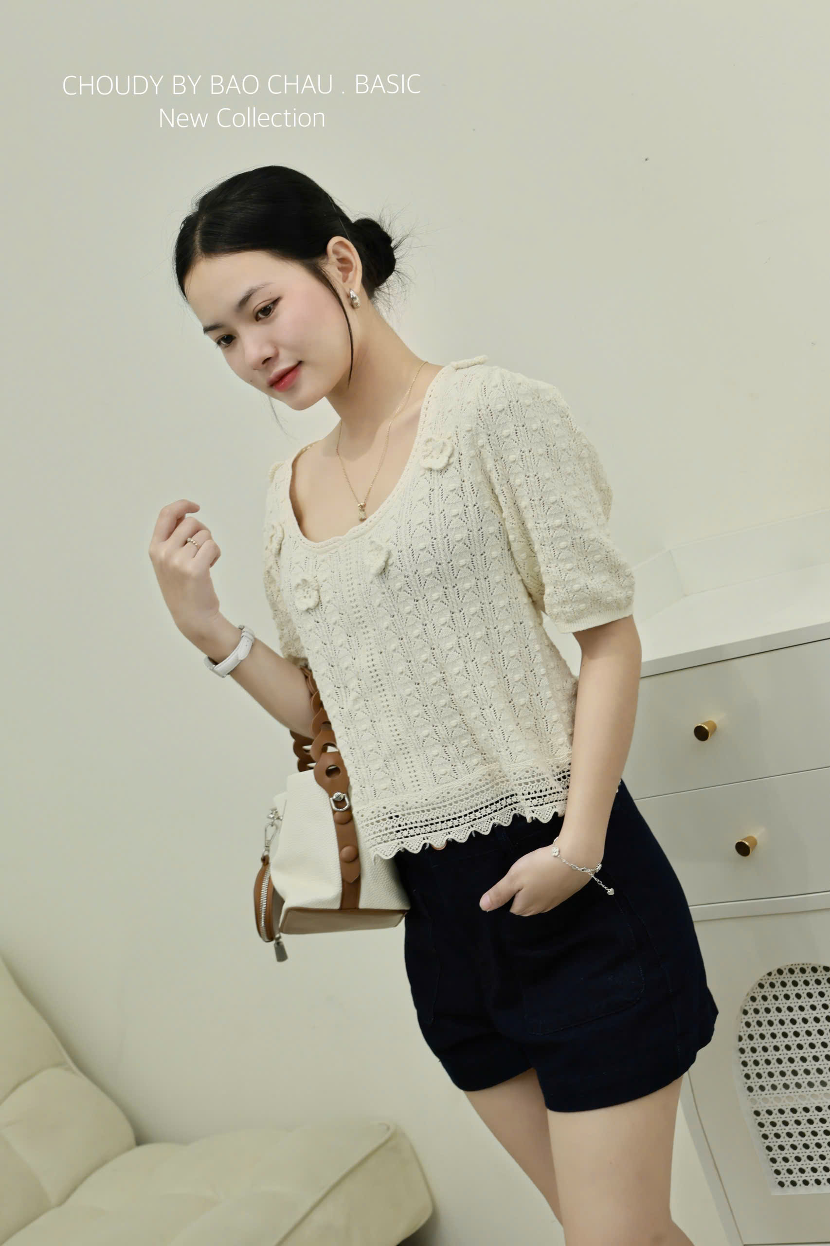 SALE A395 ÁO DỆT KIM KEM