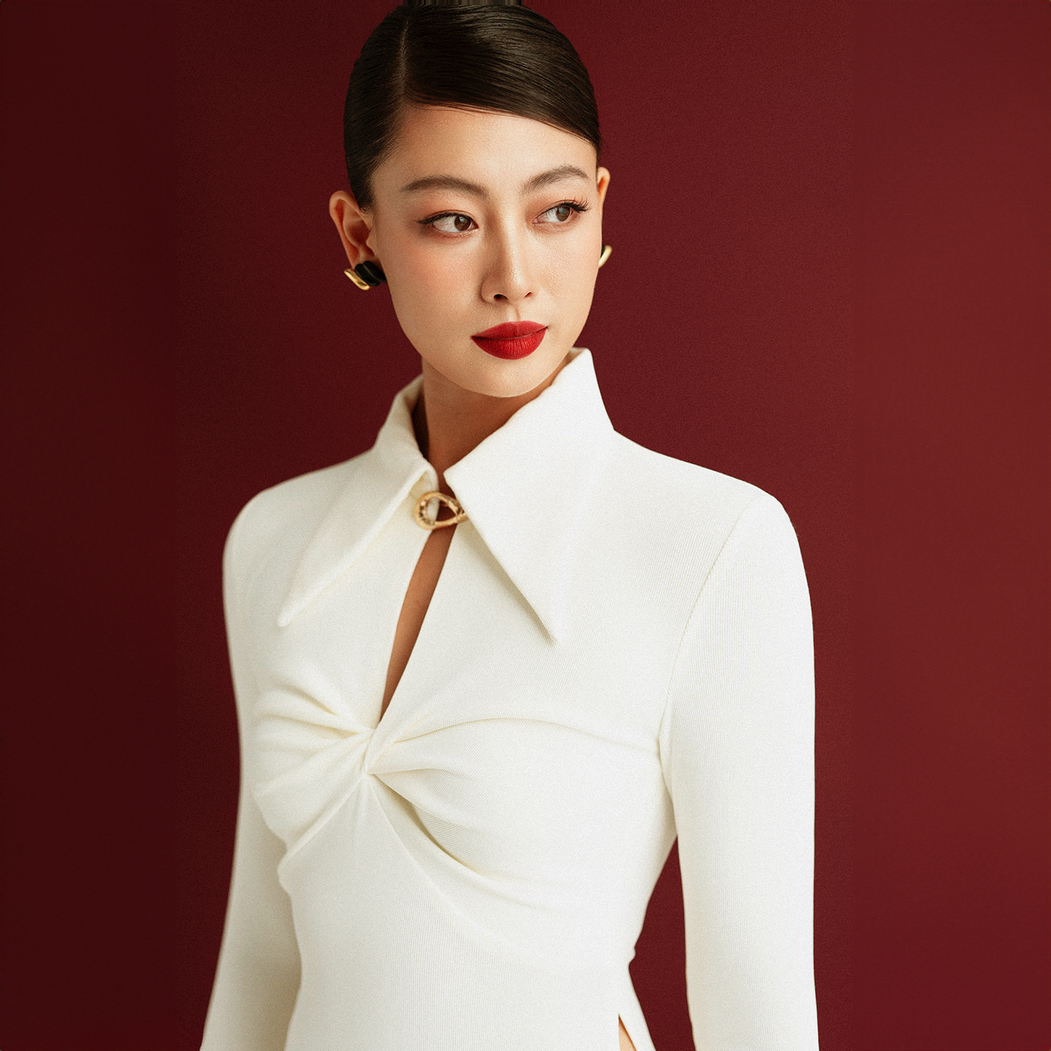 Set áo dài xoắn ngực cổ đức HAGOO_thumbnail_4