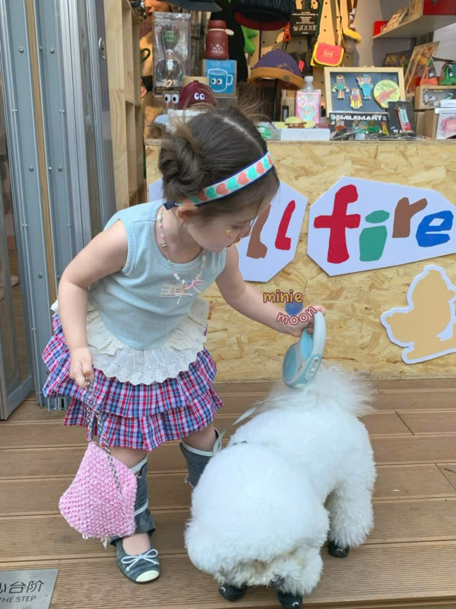 C163 - Chân váy caro tầng phối bèo hãng Minie Moon (Sz90-130)