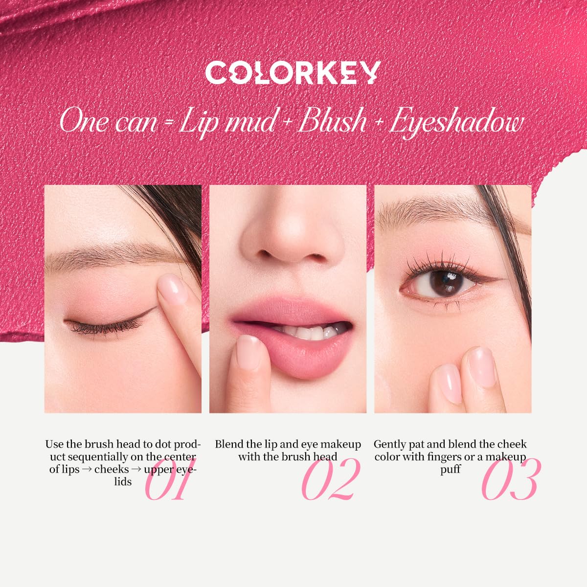 [COLORKEY] Son hũ Colorkey Bouncy Creamy Multi-Purpose Mud 4.5g / Plump Essence Lip Gloss 4g_thumbnail_3