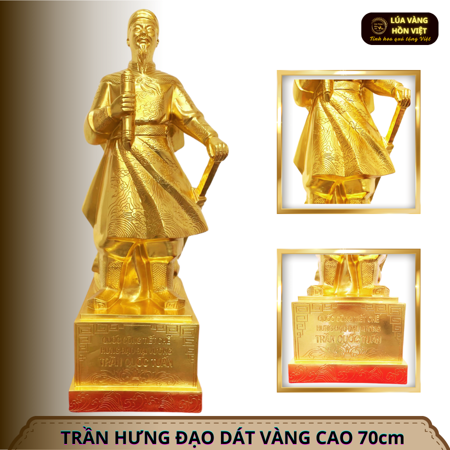 TƯỢNG TRẦN HƯNG ĐẠO DÁT VÀNG CAO 70cm_thumbnail_3
