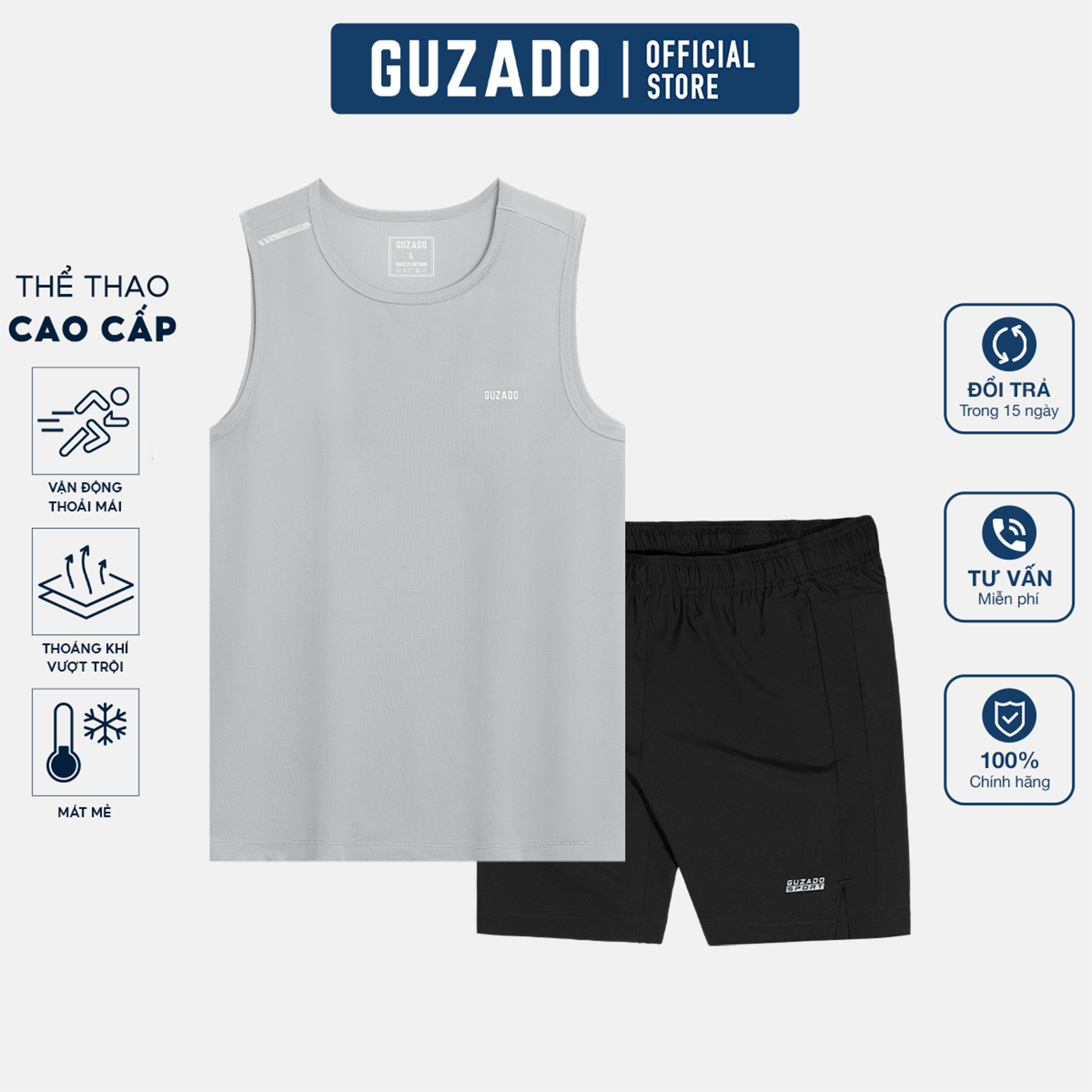 Bộ Quần Áo Guzado Mix Từ Short Run Gió & Áo TankTop ACTIVE BTT03_thumbnail_5