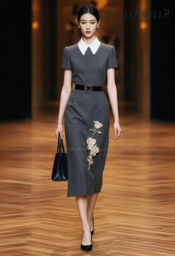 Đầm hoa thêu MORELA màu GHI_thumbnail_7