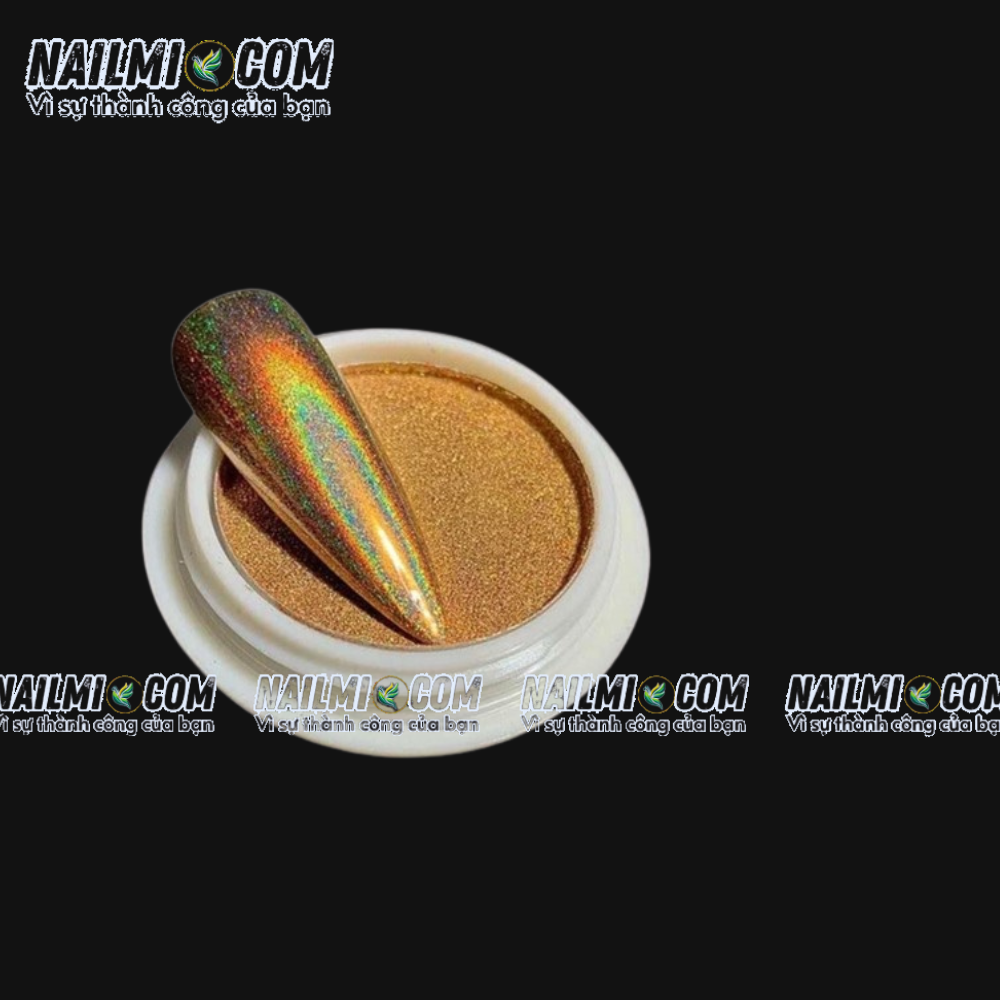 Tráng gương Vàng - Ánh cầu vồng - dạng nén (hũ)