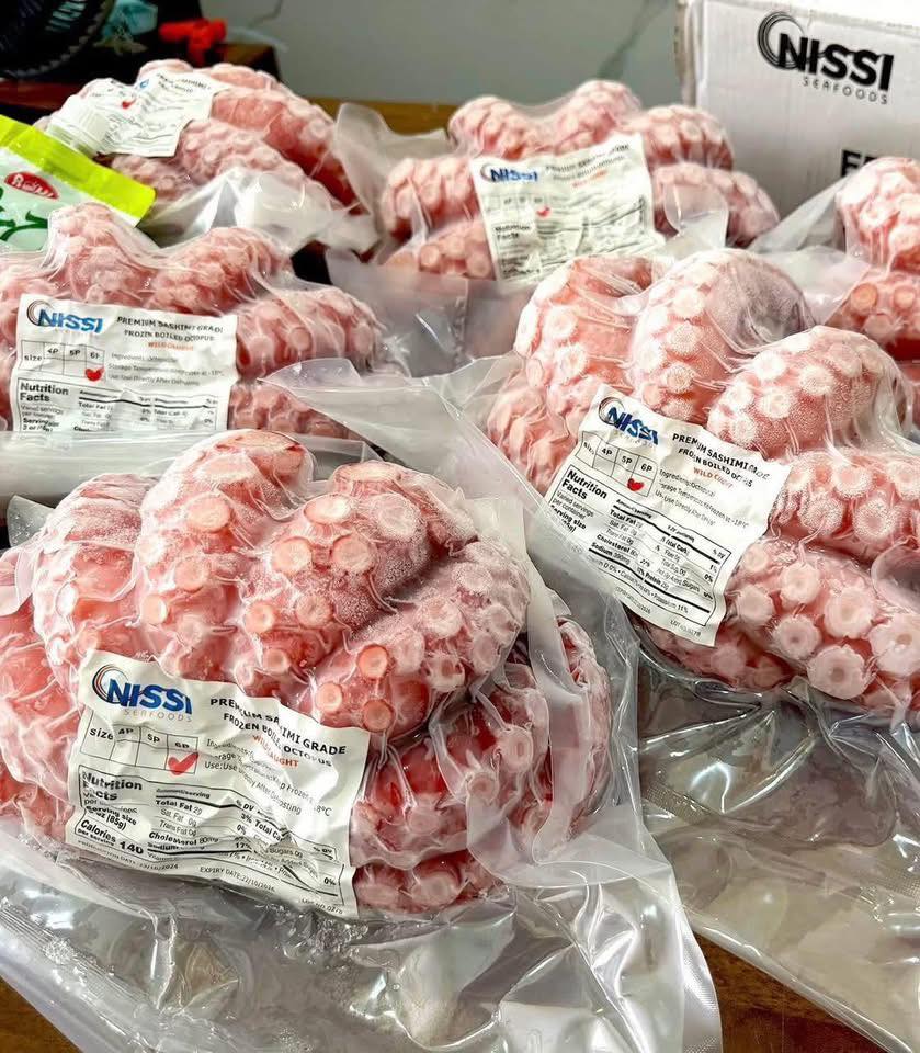 Bạch tuộc đỏ Sashimi chất lượng hảo hạng (Maroc)