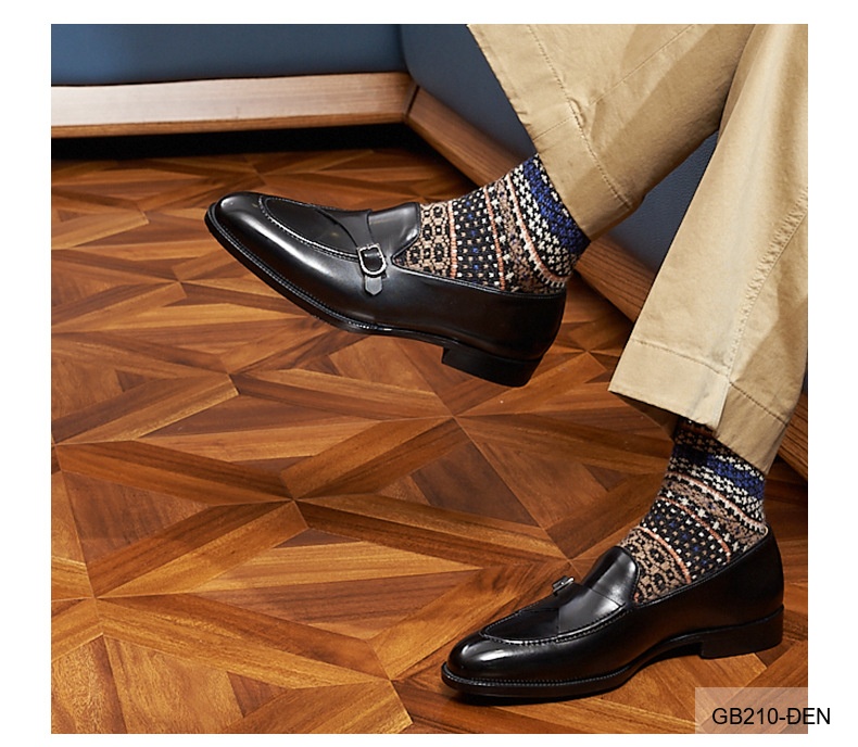 GB210 - Giày Loafer Nam Da Bò Pháp Phong Cách Anh Quốc Đế Cao Su Thoáng Khí_thumbnail_9