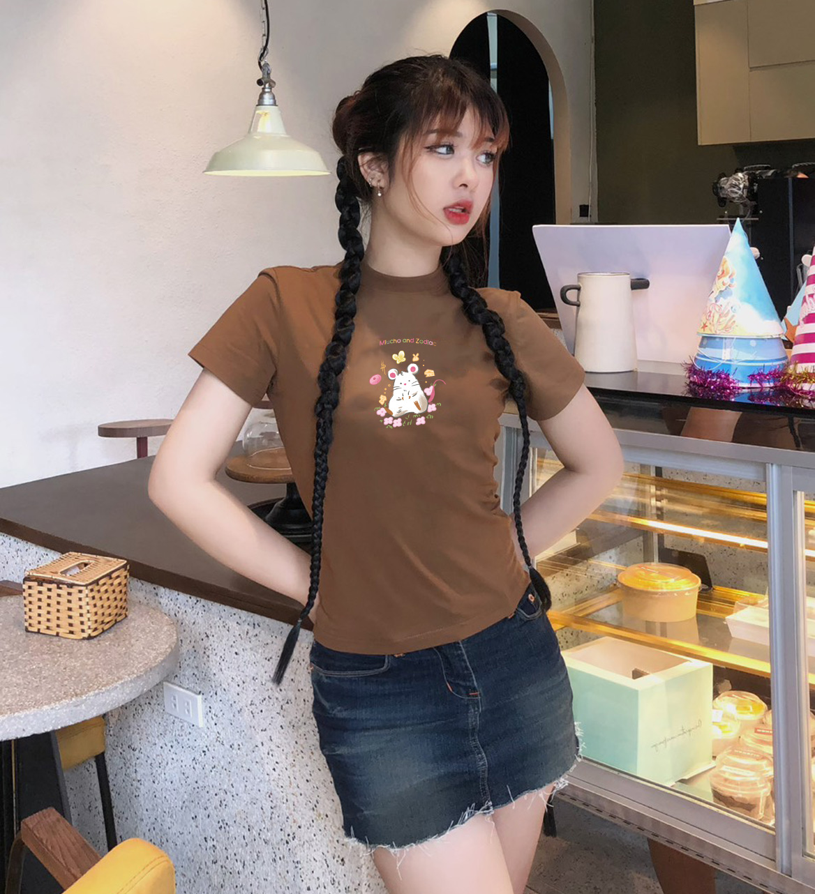 Áo baby tee 12 con giáp tuổi Tí ( của chuột) ABD395 Miucho cotton cổ tròn in graphic_thumbnail_5