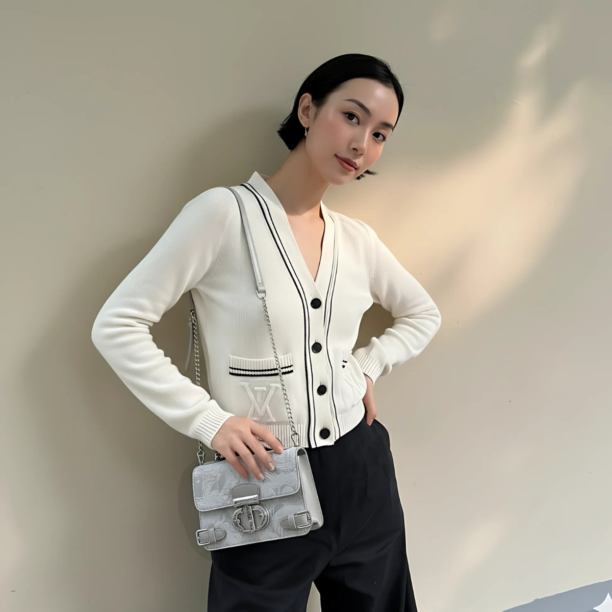 UHE Premium 2510 – Túi da thêu hoa nổi, ánh bạc | Thanh lịch – Tinh tế – Sang trọng_thumbnail_10