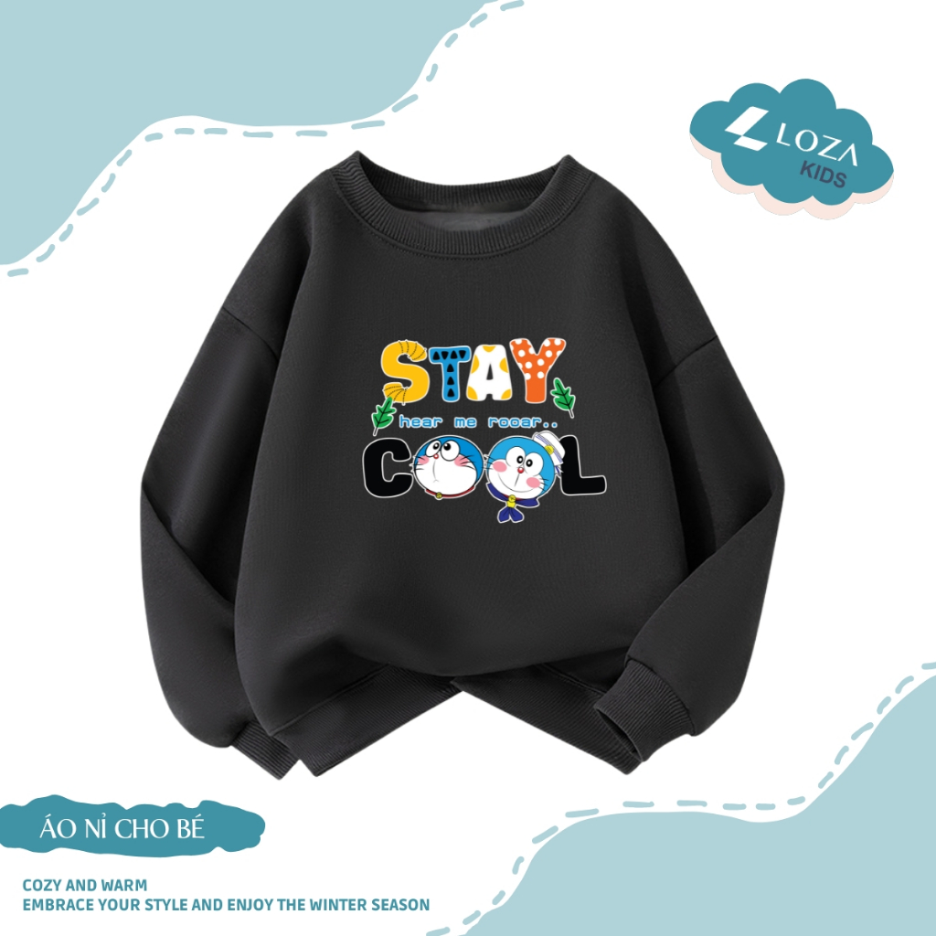 Áo nỉ sweater bé trai in hìnhDoraemon đáng yêu - Loza Kids IN012_thumbnail_6