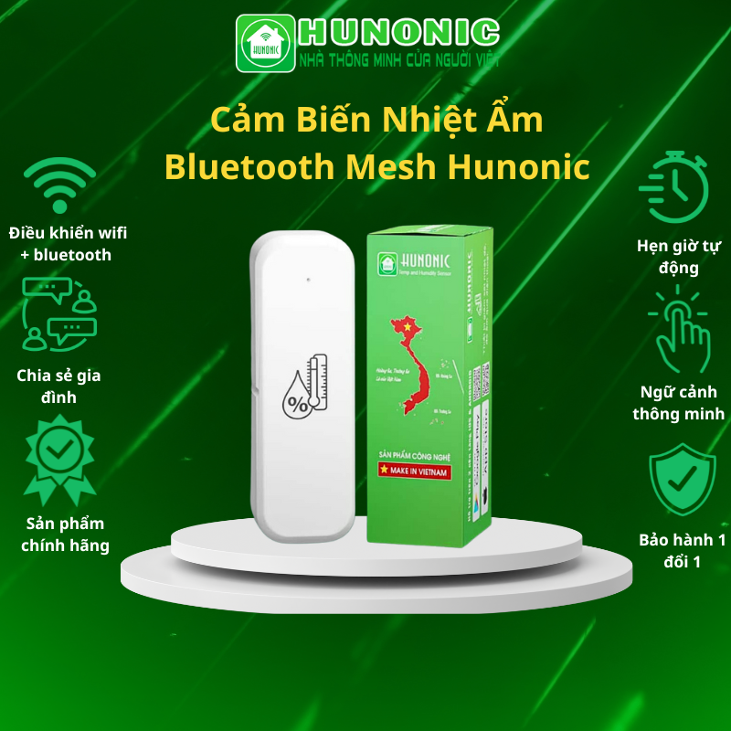 Bộ Cảm Biến Nhiệt Độ - Độ Ẩm Sử Dụng Công Nghệ (Bluetooth Mesh)