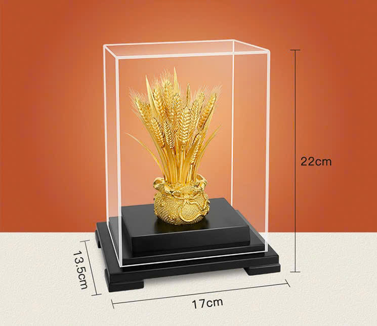 Hũ lúa thần tài mạ vàng 24k ( KT 17X14X22cm ) DxRxC_thumbnail_4