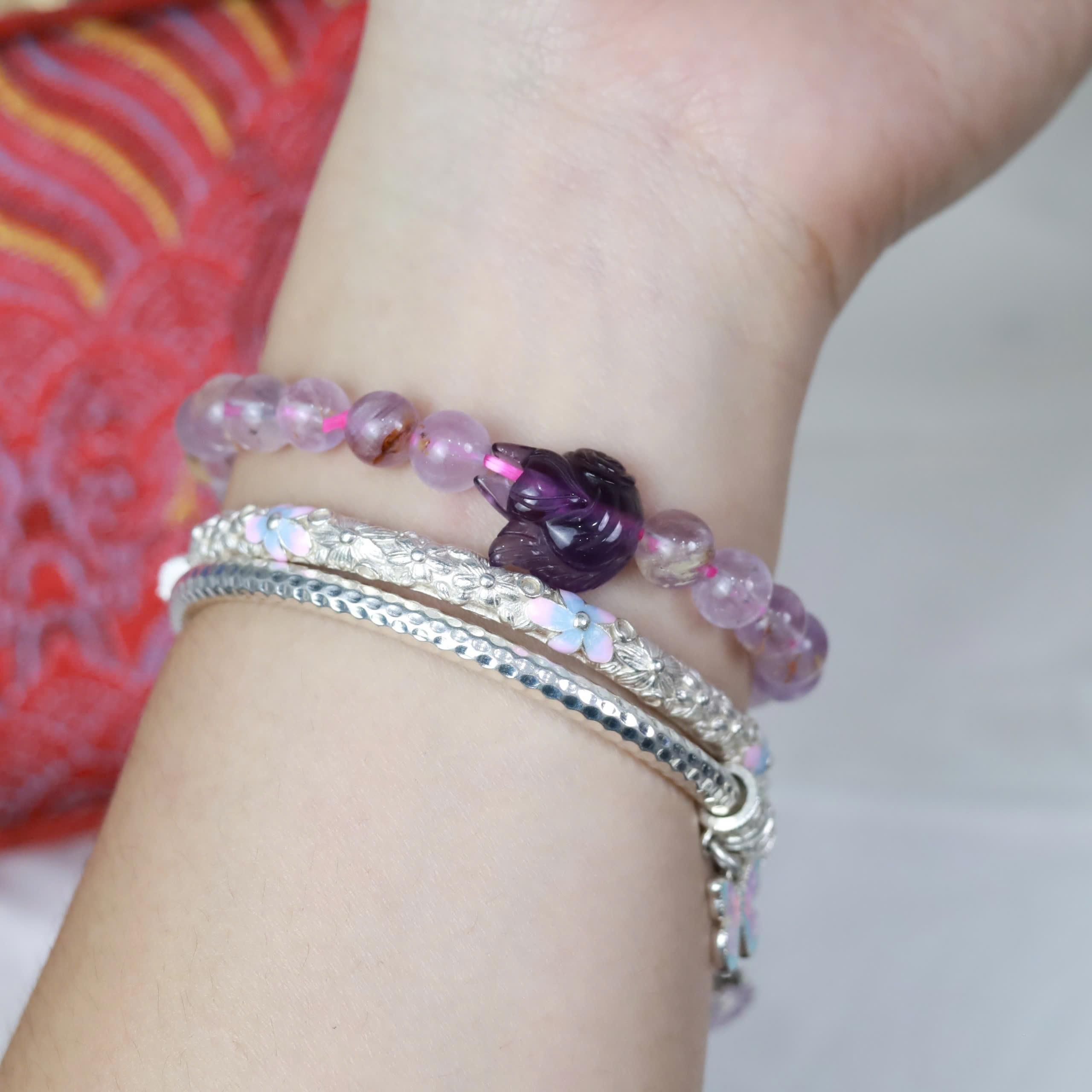 Vòng tay thạch anh tím mix hồ ly_thumbnail_1