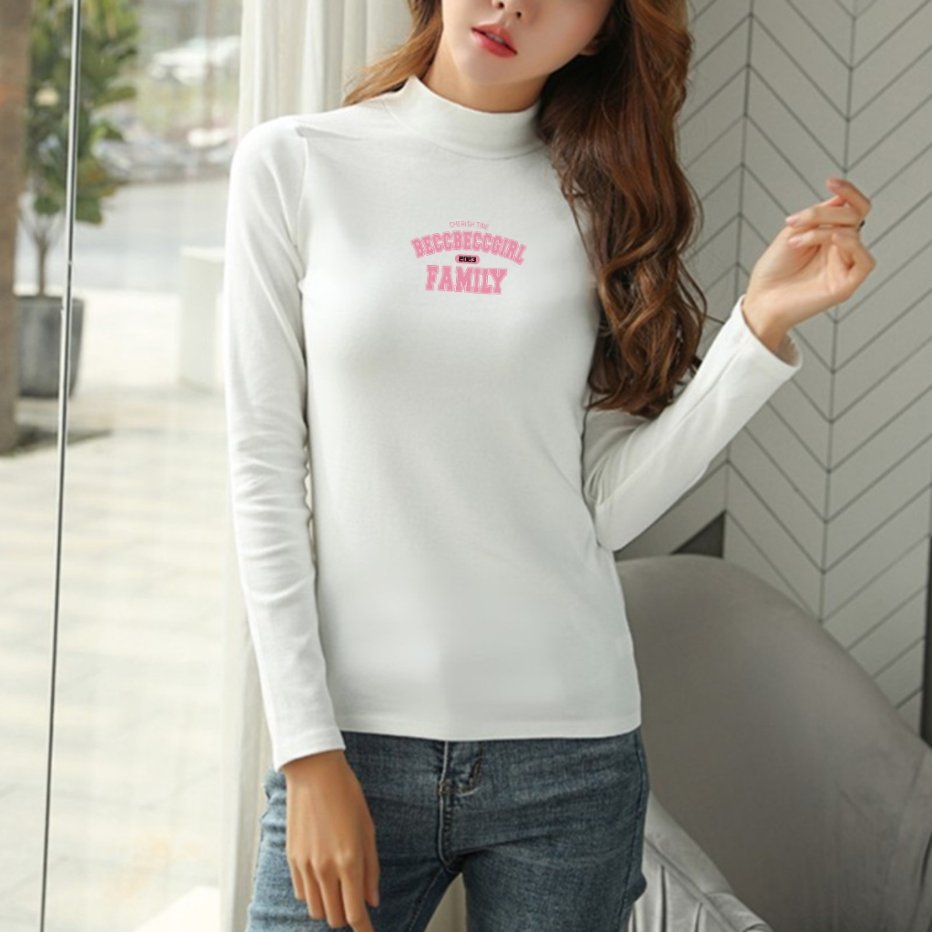 Áo thu đông nữ cổ cao - Áo thun nữ dài tay  -  LOZA  G0128_thumbnail_2