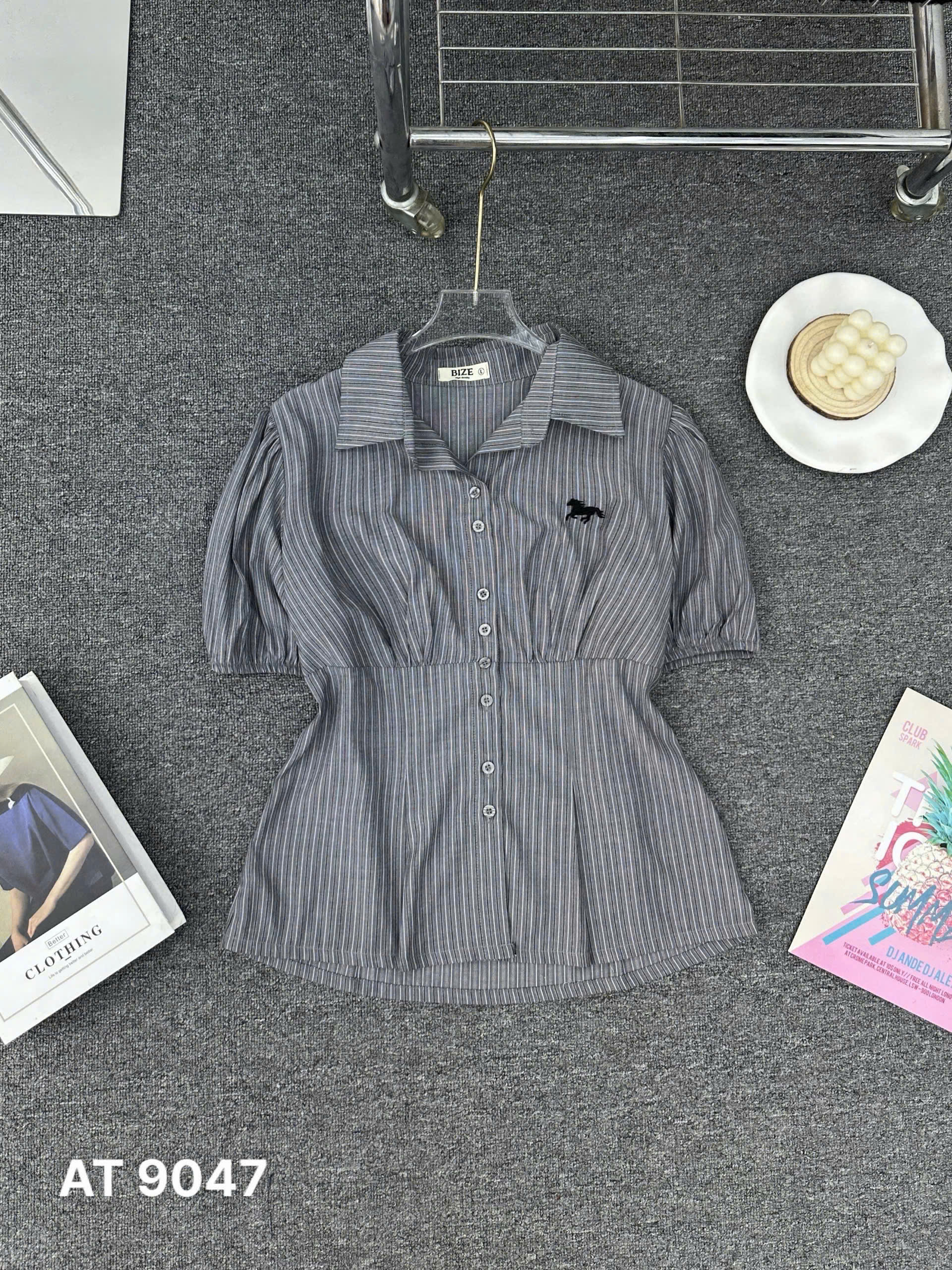 BIGSIZE - Áo sơ mi thêu ngựa T- AT9047_thumbnail_1