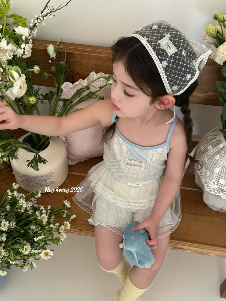 V11 - Set ngủ cotton xanh kèm 2 chi tiết hãng HeyHoney_thumbnail_3