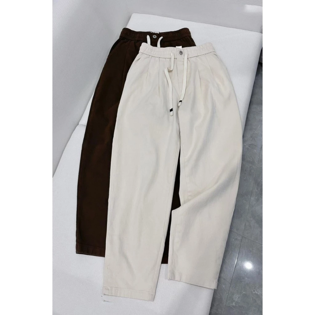 Quần Baggy Chất Liệu KaKi Giãn Cao Cấp Nữ, Quần Cạp Cao Lưng chun Ống Đứng Cá Tính_thumbnail_1