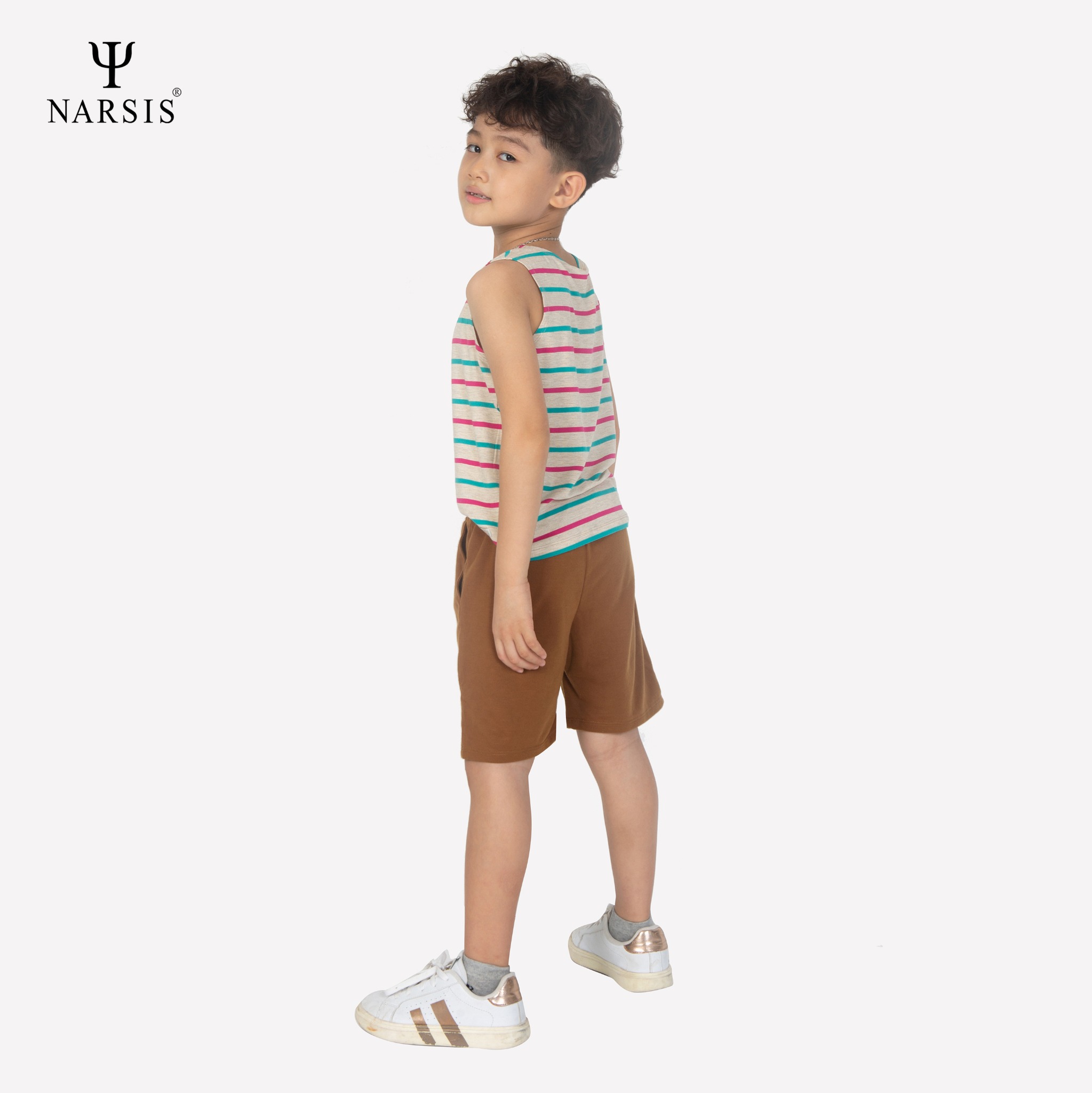 ÁO HÈ BÉ TRAI KD0010 NARSIS CHẤT LIỆU THOÁNG MÁT, DỄ CHỊU, THOẢI MÁI CẢ NGÀY, DỄ VẬN ĐỘNG_thumbnail_2
