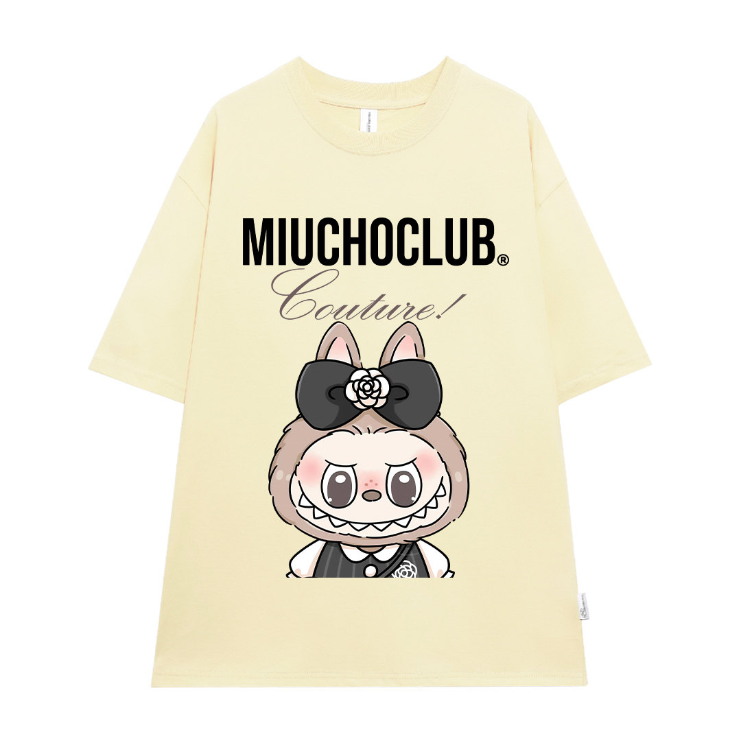 Áo thun labubu form rộng nhiều màu sắc ATD1471 Miucho tay ngắn cổ tròn in mix_thumbnail_0