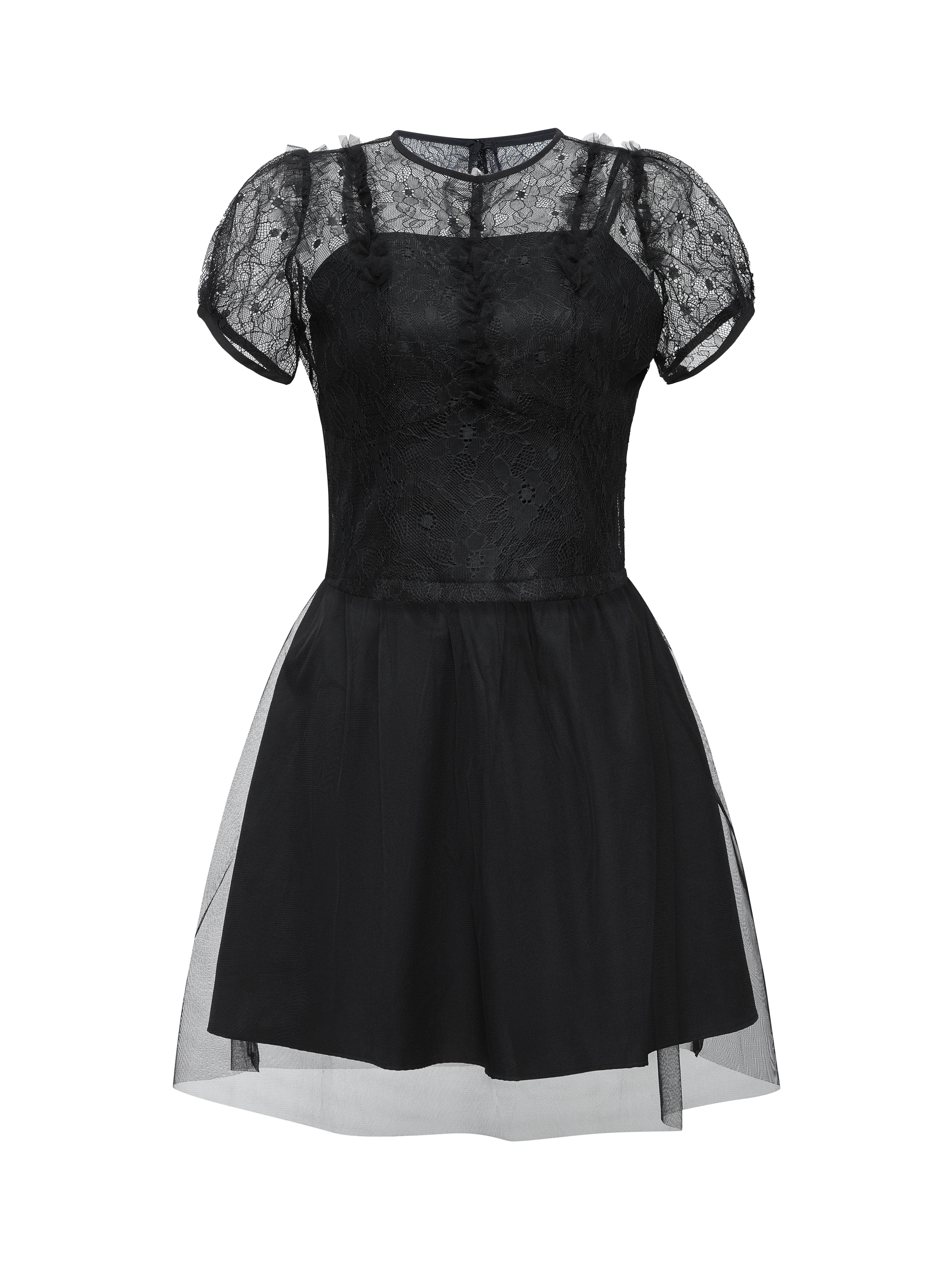 BIGSIZE - Sét áo ren và chân váy lưới V-SET09