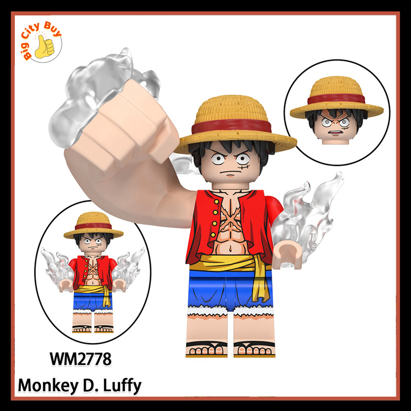 One Piece Đồ chơi Lắp ráp Nhân vật Luffy Zoro Sanji Shank Kaido Mô hình Monkey D Luffy Yamato Rayleigh_thumbnail_1