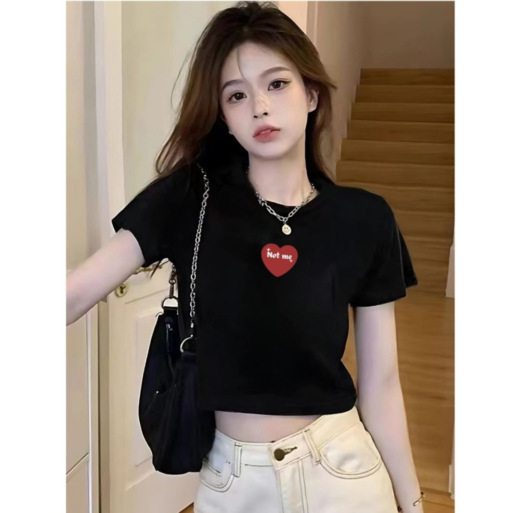 [Form Ôm] Áo croptop nữ ôm body màu đen in hình - Áo thun nữ dáng croptop ôm Loza - G0261_thumbnail_1