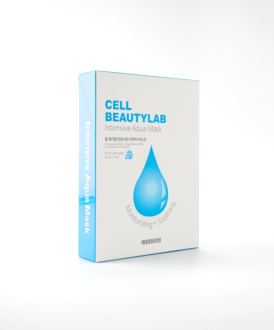 MEDICOSTECH CELL-BEAUTYLAB INTENSIVE AQUA MASK - Mặt Nạ Cấp Ẩm Làm Dịu Và Phục Hồi Hàng Rào Da - Hyaluronic Acid,Bơ Shea, Panthenol - Hộp 10 Miếng - [MDC001]_thumbnail_1