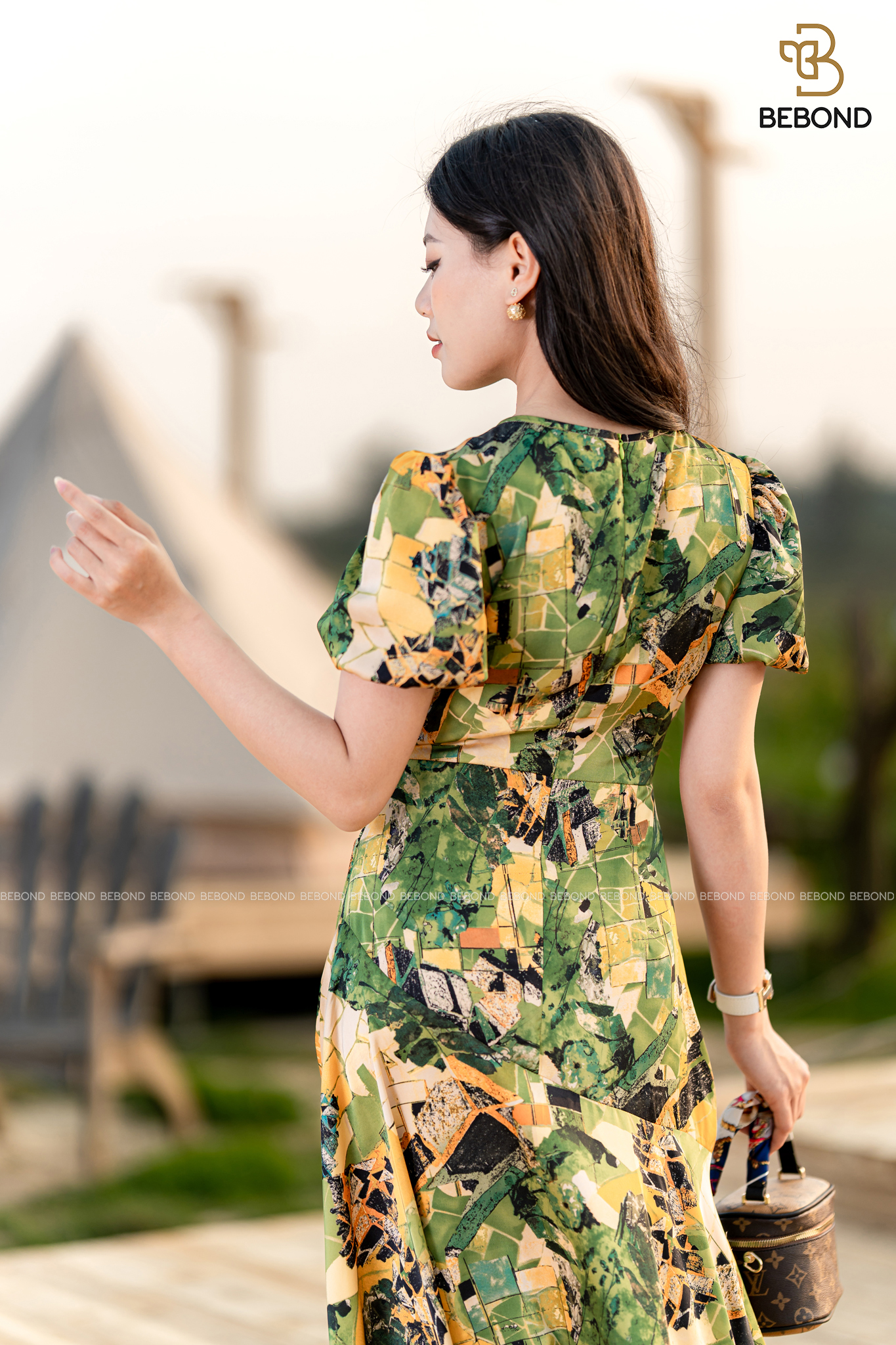 ĐẦM LỤA LATIN HỌA TIẾT HOA XANH. NAOMI DRESS_thumbnail_3