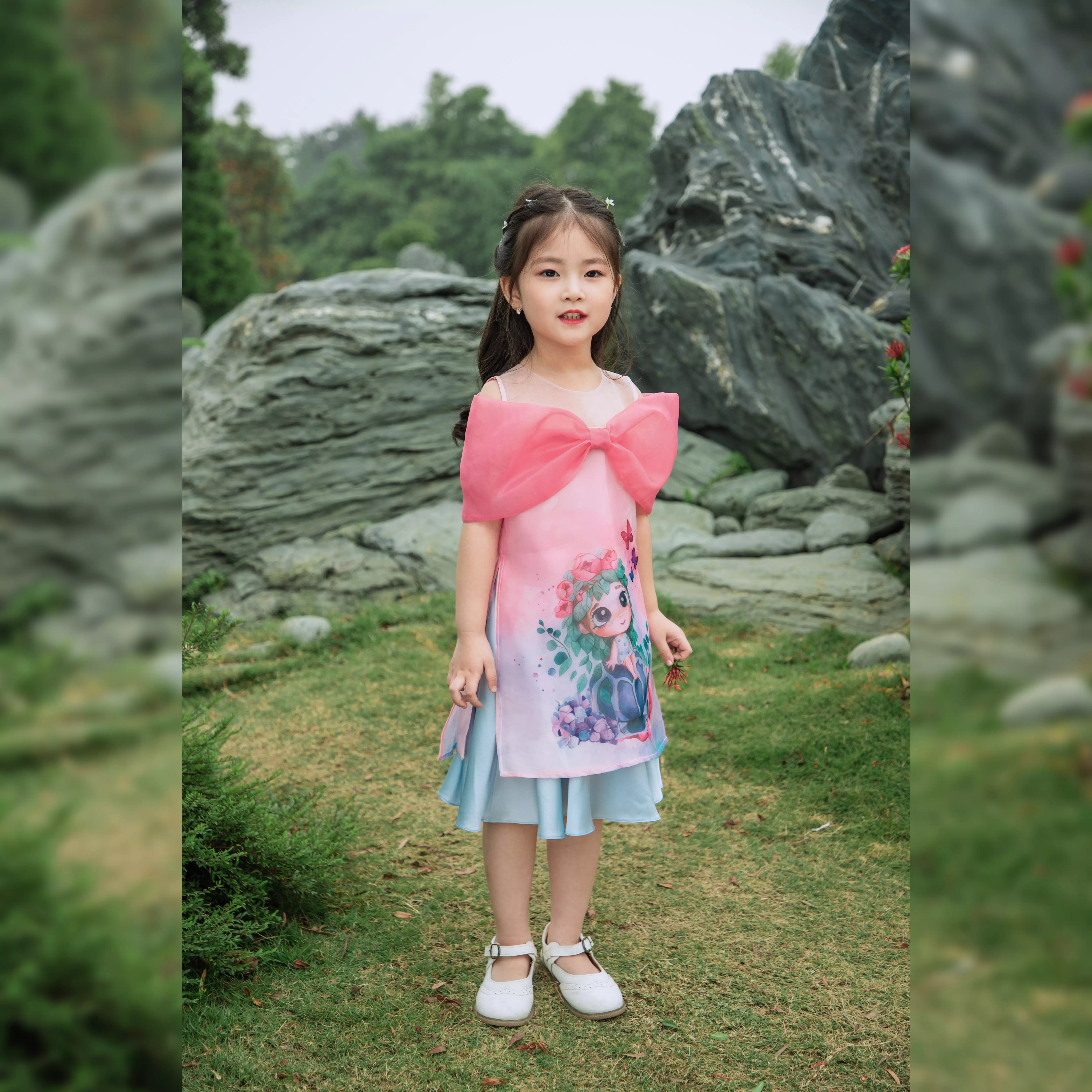 Áo dài phối nơ trước ngực_thumbnail_2