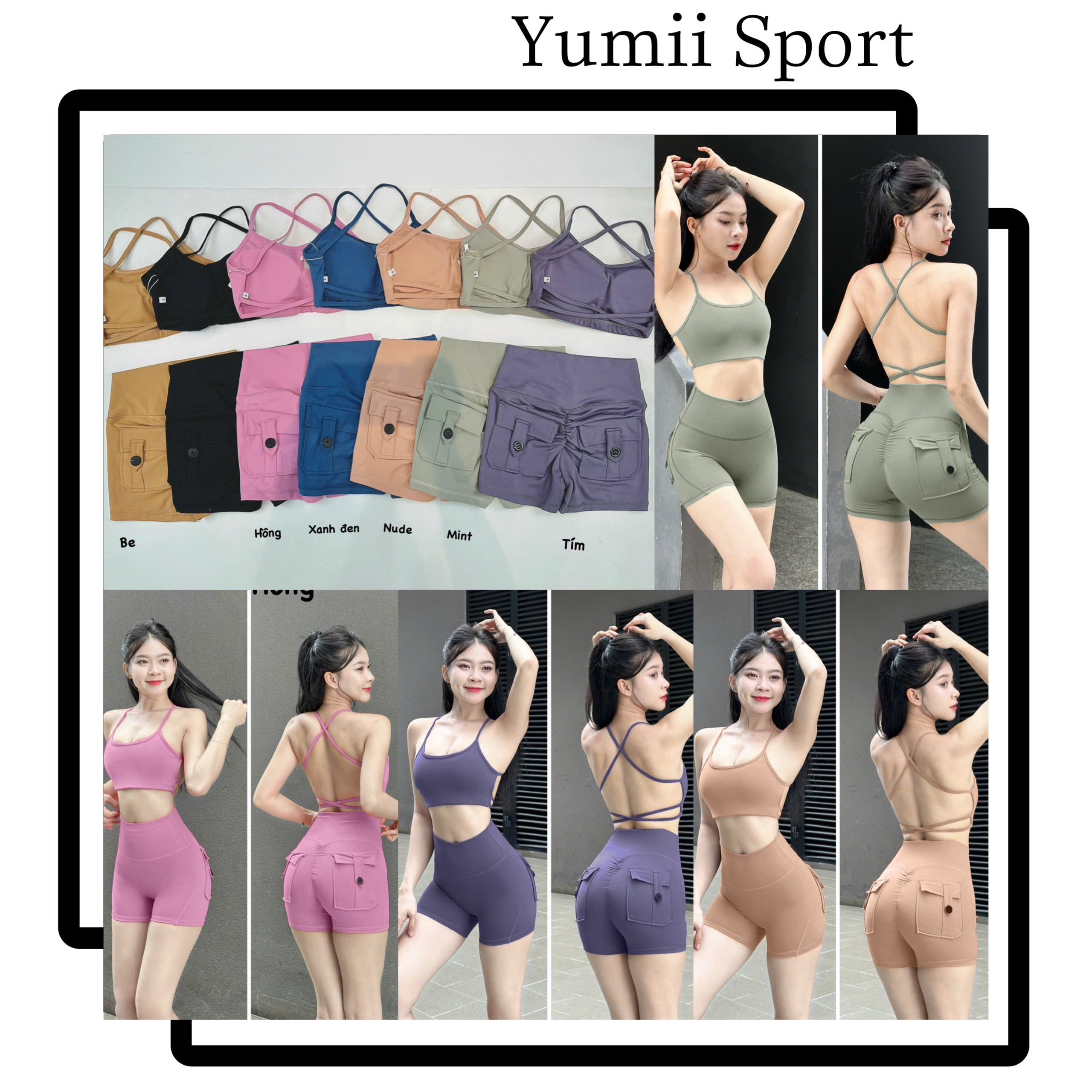 Bộ Quần Áo Thể Thao Tập Gym Yoga Nữ Dáng Đùi 2 Dây Túi Hộp_thumbnail_6