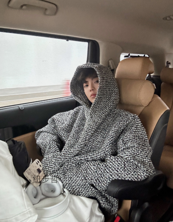 Hoodie Dệt Mélange Oversize