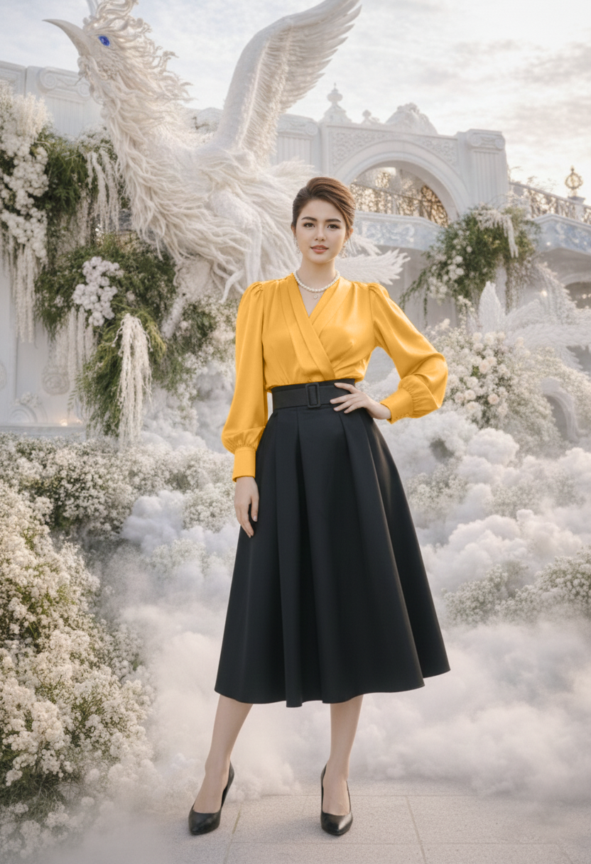 Set áo kiểu phối chân váy xoè_thumbnail_4