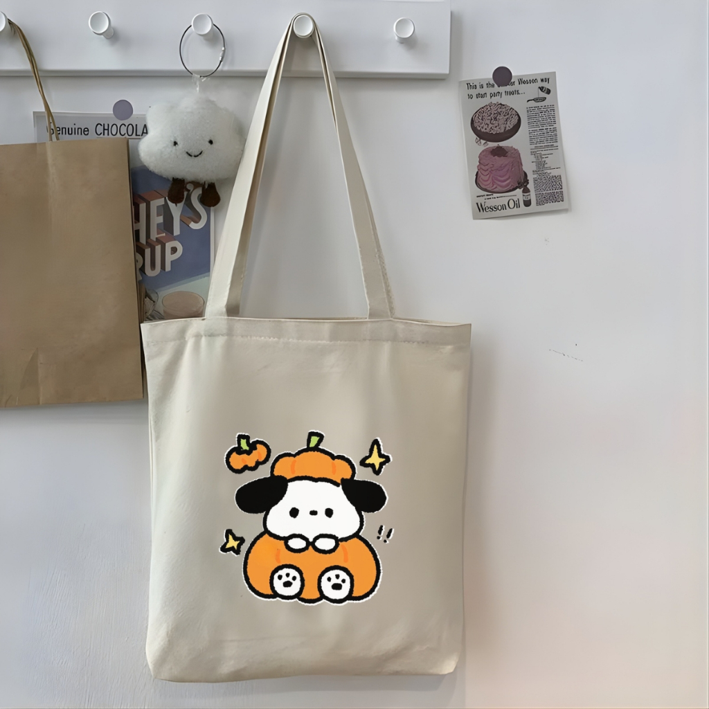 Túi tote vải canvas hình NOEL, Merry Christmas, đeo vai, có khóa kéo và ngăn phụ - WE TEE WTU08_thumbnail_11