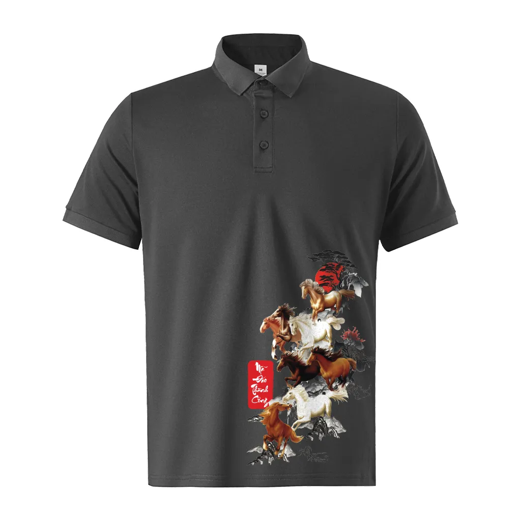 Áo polo Tết Bính Ngọ cá sấu Miucho Iconic tay ngắn cổ trụ form vừa vải poly thoáng mát 2996_thumbnail_10