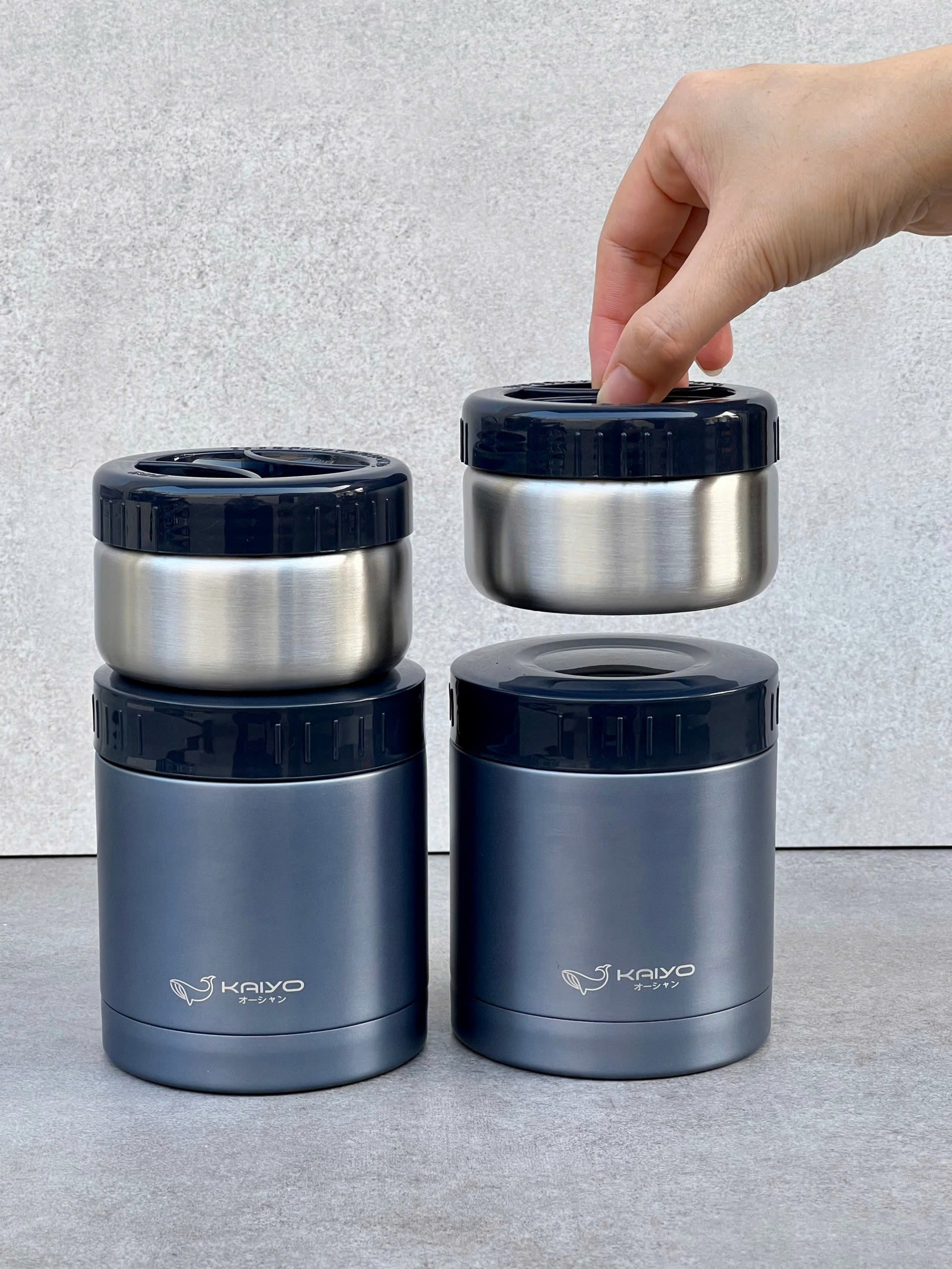 Bộ Hộp Cơm Giữ Nhiệt 5 món Kaiyo 1200ml (4 hộp+1 túi)_thumbnail_3