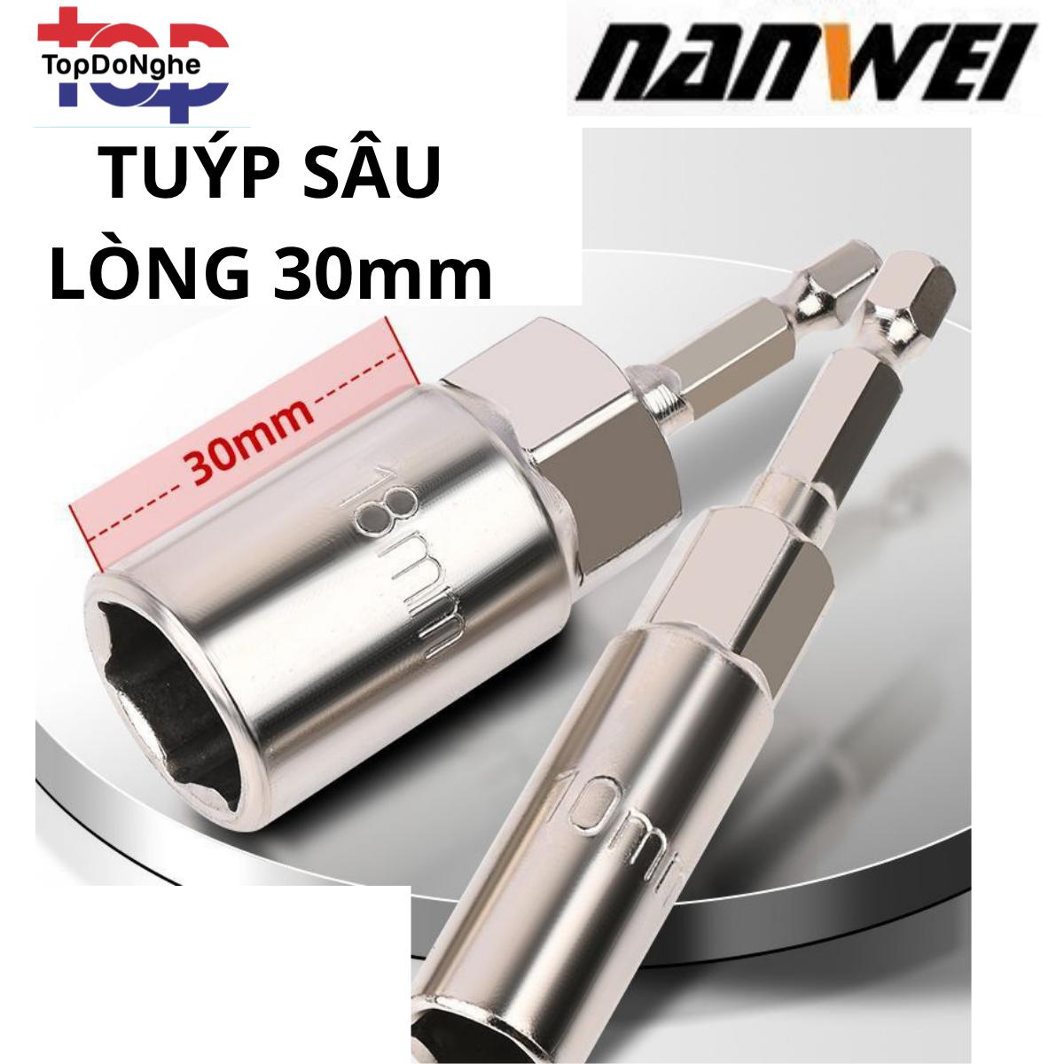 Bộ Tuýp Siết Ốc Lục Giác Nanwei Mạ Crom Chống Rỉ 6mm 8mm 10mm 13mm 17mm 19mm – Tuýp Lục Giác Đầu Gắn Máy Khoan, Tua Vít, Siết Ốc Chuyên Dụng Cho Thợ Cơ Khí, Sửa Xe, Điện Nước_thumbnail_2