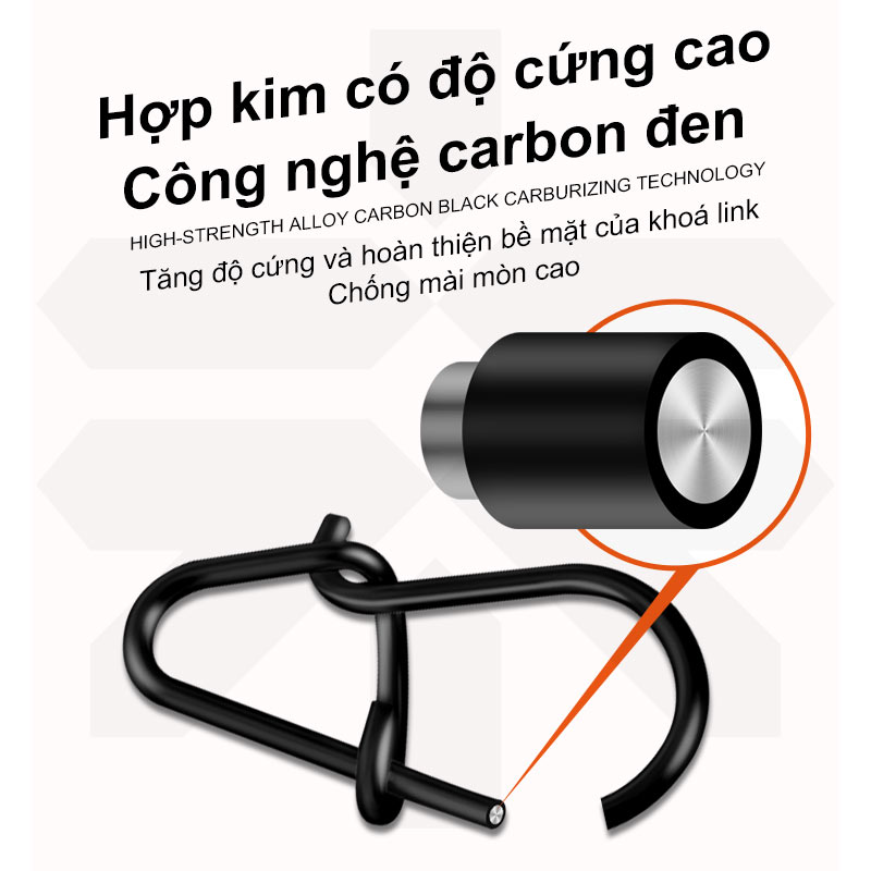 Túi 50 Chiếc Khóa Link Carbon Đen SEMBO LURE_thumbnail_4