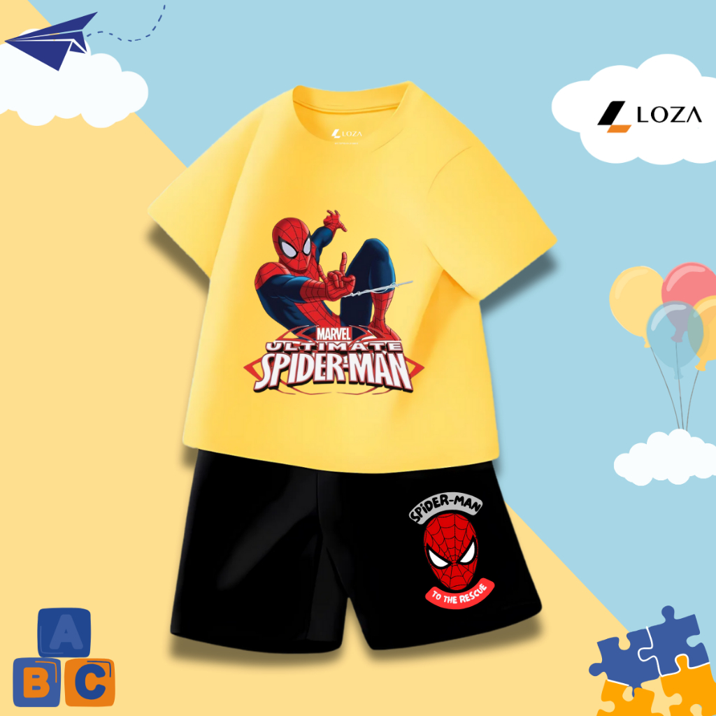 Bộ đồ bé trai in hình 