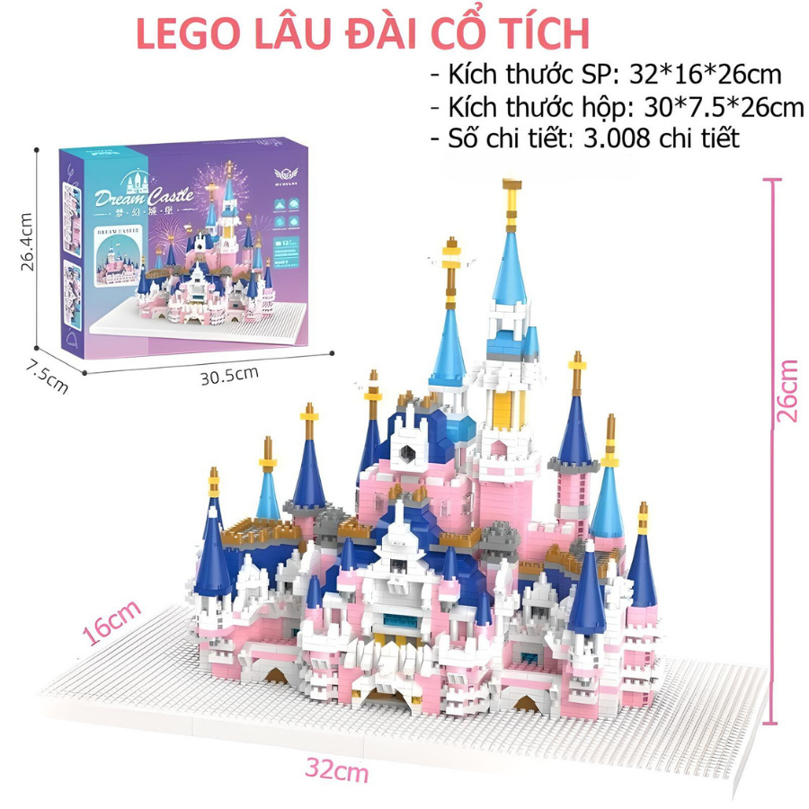 6 Bộ LEGO Xếp hình LÂU ĐÀI kích thước lớn, hơn 2000 chi tiết_thumbnail_2