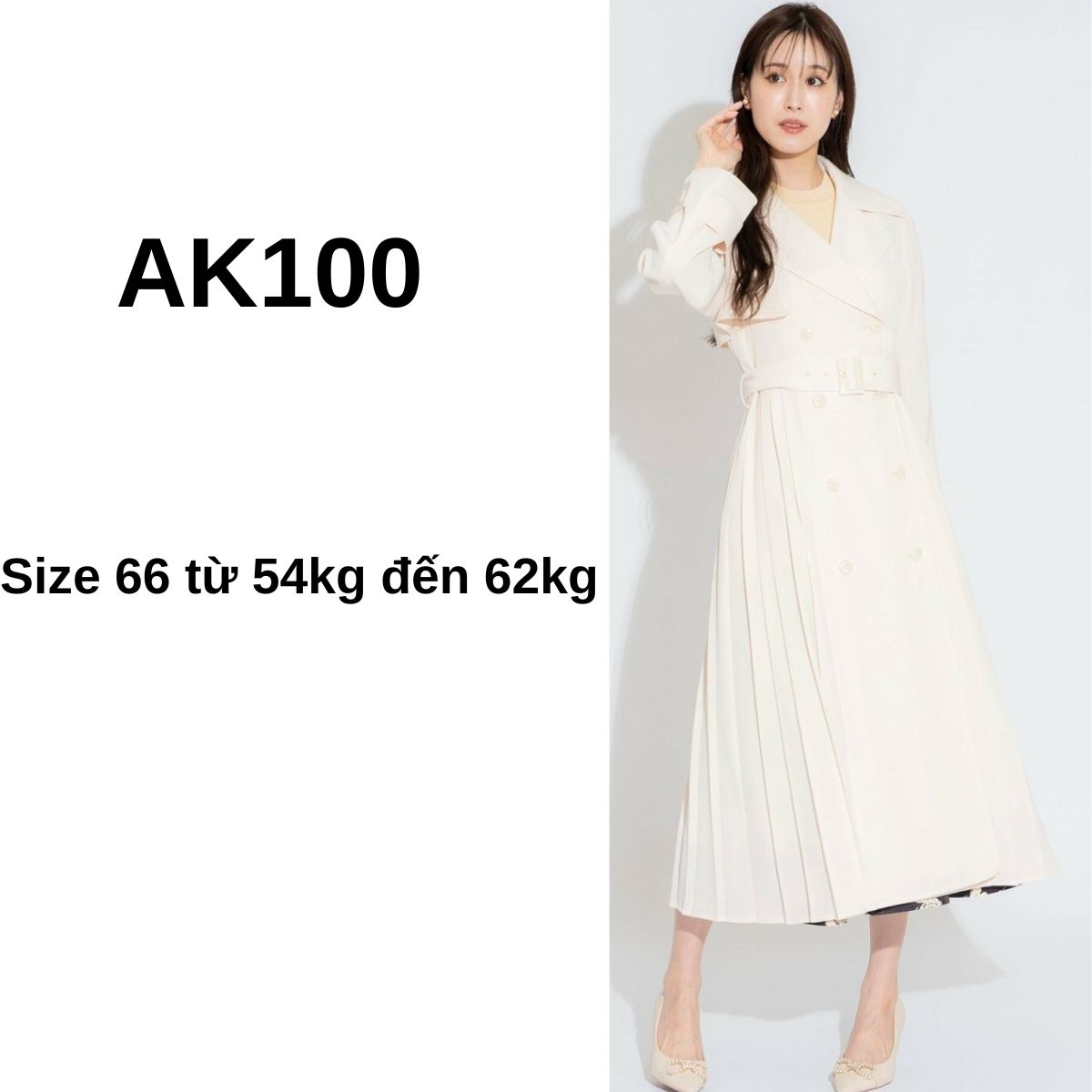 AK100-Áo khoác xếp li xuất Hàn